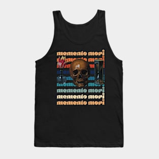 Memento Mori Vintage Stoic Skull Art Graphic Tank Top